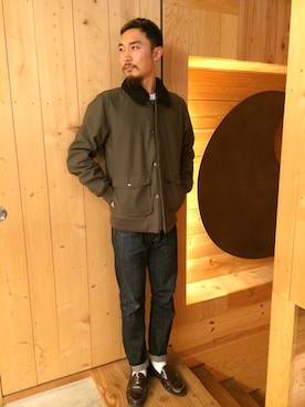 「Carhartt(カーハート)のアイテム(ブルゾン)」を使った、SUWMANさん(メンズ・178cm)の秋コーディネート