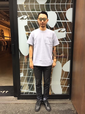 「アイテム（チノパンツ）」を使った、SUWMANさん（メンズ・178cm）の夏コーディネート