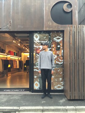 「Carhartt WIP（カーハートダブリューアイピー）のアイテム（スウェット）」を使った、SUWMANさん（メンズ・178cm）の夏コーディネート