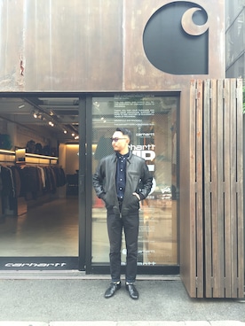 「Carhartt WIP（カーハートダブリューアイピー）のアイテム」を使った、SUWMANさん（メンズ・178cm）の秋コーディネート
