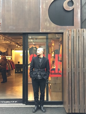 「Carhartt WIP（カーハートダブリューアイピー）のアイテム（ジャケット/アウター）」を使った、SUWMANさん（メンズ・178cm）の冬コーディネート