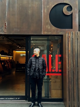 「Carhartt WIP（カーハートダブリューアイピー）のアイテム（ジャケット/アウター）」を使った、SUWMANさん（メンズ・178cm）の冬コーディネート
