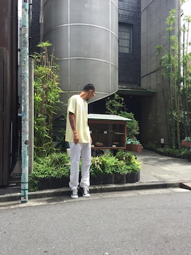 「アイテム（Tシャツ/カットソー）」を使った、SUWMANさん（メンズ・178cm）の夏コーディネート