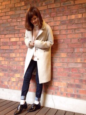 「スウェット×シャツ」｜「アイテム（その他）」を使った、kinoさん（レディース・156cm）の冬コーディネート