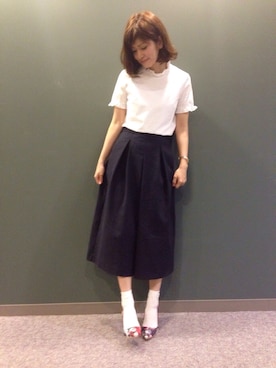 「ネイビー×ホワイト」｜kinoさん（レディース・156cm）の春コーディネート