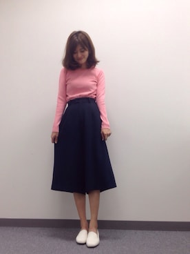「RANDA（ランダ）のアイテム（ニット/セーター）」を使った、kinoさん（レディース・156cm）の夏コーディネート