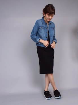 「RANDA（ランダ）のアイテム（ジャケット/アウター）」を使った、kinoさん（レディース・156cm）の秋コーディネート