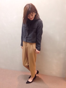 「RANDA（ランダ）のアイテム（ダッフルコート）」を使った、kinoさん（レディース・156cm）の秋コーディネート