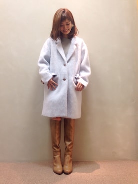 「アイテム（チェスターコート）」を使った、kinoさん（レディース・156cm）の秋コーディネート