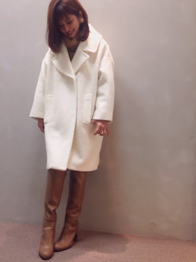 「アイテム（チェスターコート）」を使った、kinoさん（レディース・156cm）の秋コーディネート