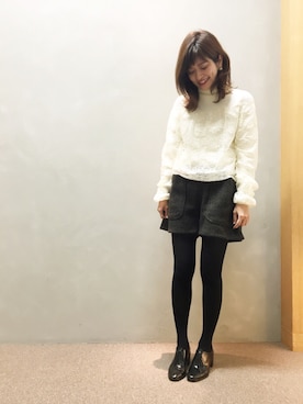 「アイテム（ドレスシューズ）」を使った、kinoさん（レディース・156cm）の冬コーディネート