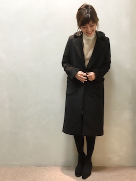 「RANDA（ランダ）のアイテム（ジャケット/アウター）」を使った、kinoさん（レディース・156cm）の冬コーディネート