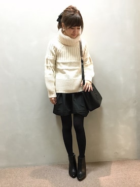 「RANDA（ランダ）のアイテム（バッグ）」を使った、kinoさん（レディース・156cm）の冬コーディネート