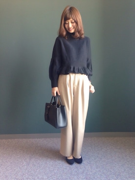 「RANDA（ランダ）のアイテム（パンプス）」を使った、kinoさん（レディース・156cm）の秋コーディネート