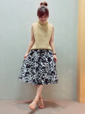 「RANDA（ランダ）のアイテム（ニット/セーター）」を使った、kinoさん（レディース・156cm）の冬コーディネート