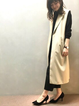 「RANDA（ランダ）のアイテム（その他アウター）」を使った、kinoさん（レディース・156cm）の春コーディネート
