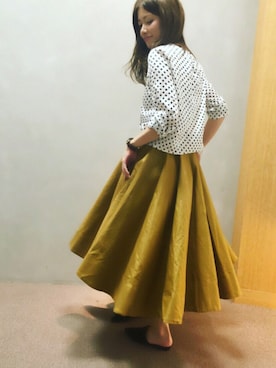 「RANDA（ランダ）のアイテム（スカート）」を使った、kinoさん（レディース・156cm）の秋コーディネート