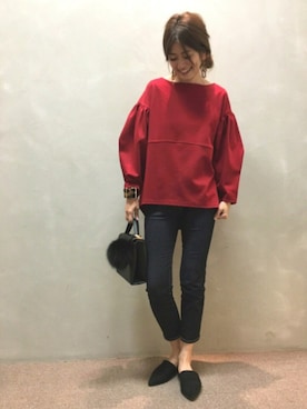 「アイテム（チャーム）」を使った、kinoさん（レディース・156cm）の秋コーディネート