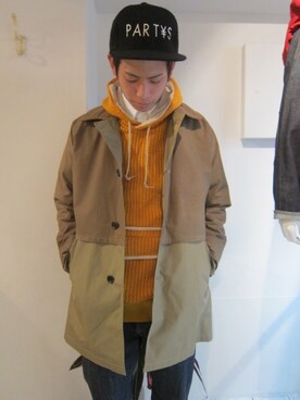 「soe shirts（ソーイシャツ）のアイテム（ジャケット/アウター）」を使った、UNREALREALCLOTHESさん（メンズ・180cm）の冬コーディネート