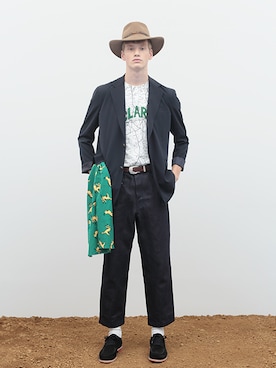 「soe（ソーイ）のアイテム（Tシャツ/カットソー）」を使った、UNREALREALCLOTHESさん（メンズ・178cm）の春コーディネート