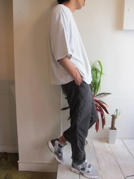 「THREE BLIND MICE（スリーブラインドマイス）のアイテム（トップス）」を使った、UNREALREALCLOTHESさん（メンズ・181cm）の夏コーディネート