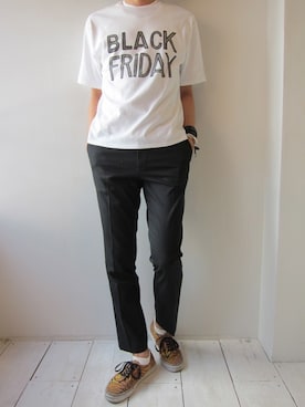 「soe（ソーイ）のアイテム（その他パンツ）」を使った、UNREALREALCLOTHESさん（メンズ・182cm）の夏コーディネート