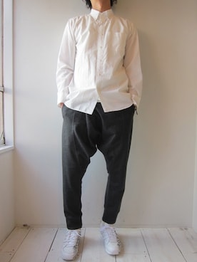 「BLACK&BLUE（ブラックアンドブルー）のアイテム（パンツ）」を使った、UNREALREALCLOTHESさん（メンズ・182cm）の秋コーディネート