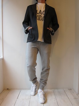 「soe（ソーイ）のアイテム（その他パンツ）」を使った、UNREALREALCLOTHESさん（メンズ・182cm）の秋コーディネート