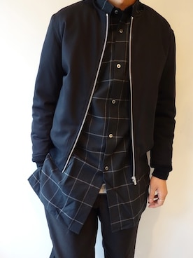 「BLACK&BLUE（ブラックアンドブルー）のアイテム（トップス）」を使った、UNREALREALCLOTHESさん（メンズ・182cm）の秋コーディネート