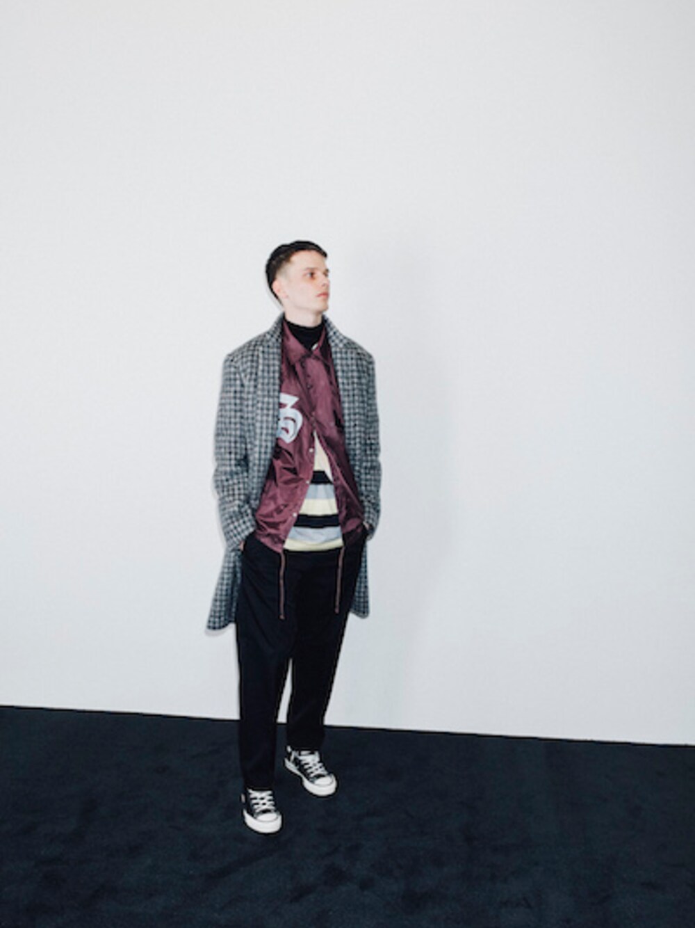「福岡、 チェスターコート、soe、 コーディネート、coach jacket、 ｺｰﾁジャケット、16AW」｜「soeのCOACH JACKET（ナイロンジャケット、その他）」を使った、UNREALREALCLOTHESさん（メンズ・180cm）の秋コーディネートの1枚目の写真