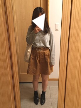 「skirt」｜「アイテム（その他シューズ）」を使った、まいる。さん（レディース・150cm）の秋コーディネート