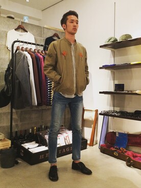 「Makers（メイカーズ）のアイテム（その他シューズ）」を使った、NABEさん（メンズ・182cm）の夏コーディネート
