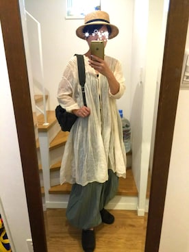 「dansko（ダンスコ）のアイテム（その他シューズ）」を使った、りっぽさん（レディース・157cm）の夏コーディネート