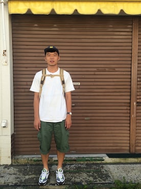「INFIELDER DESIGN（インフィールダーデザイン）のアイテム（キャップ）」を使った、Mossさん（メンズ・178cm）の秋コーディネート