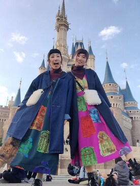 ワンピースを使った 双子ディズニー の人気ファッションコーディネート 身長 161cm 170cm Wear