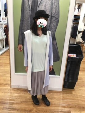 「コーディガン」｜「アイテム（チュニック）」を使った、ゆりなさん（レディース・165cm）の秋コーディネート