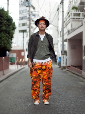「アイテム（メガネ、ホワイト系）」を使った、kohei suzukiさん（メンズ・174cm）の秋コーディネート