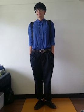 「BEN DAVIS（ベンデイビス）のアイテム（トートバッグ）」を使った、りょうたさん（メンズ・175cm）の秋コーディネート