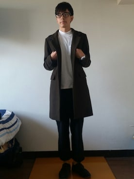 「BEN DAVIS（ベンデイビス）のアイテム（トートバッグ）」を使った、りょうたさん（メンズ・175cm）の秋コーディネート