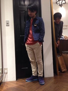 「A.P.C.（アーペーセー）のアイテム（その他アウター）」を使った、小林 善登さん（メンズ・165cm）の秋コーディネート