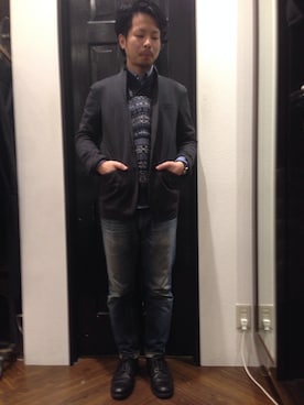 「JKT」｜小林 善登さん（メンズ・165cm）の秋コーディネート