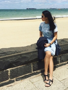 「ATMOSPHERE（アトモスフィア）のアイテム」を使った、Jolakomaさん（レディース・162cm）の春コーディネート