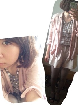 「URBAN RESEARCH ROSSO WOMEN（アーバンリサーチ　ロッソ）のサンダル（サンダル、ブラック系）」を使った、koniさん（レディース・155cm）の夏コーディネート