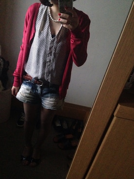 「URBAN RESEARCH ROSSO WOMEN（アーバンリサーチ　ロッソ）のサンダル（サンダル、ブラック系）」を使った、koniさん（レディース・155cm）の夏コーディネート