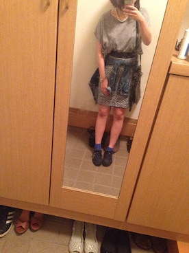 「Onitsuka Tiger（オニツカタイガー）のスニーカー（スニーカー、ブルー系）」を使った、koniさん（レディース・155cm）の秋コーディネート