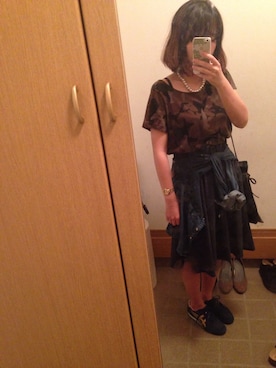 「Onitsuka Tiger（オニツカタイガー）のスニーカー（スニーカー、ブルー系）」を使った、koniさん（レディース・155cm）の秋コーディネート