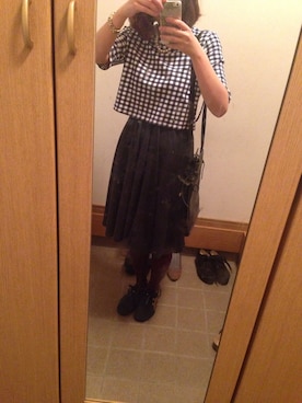 「Onitsuka Tiger（オニツカタイガー）のスニーカー（スニーカー、ブルー系）」を使った、koniさん（レディース・155cm）の秋コーディネート