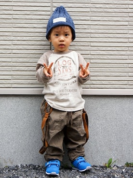 「goa（ゴア）のアイテム」を使った、goa KIDSさん（キッズ・85cm）の秋コーディネート