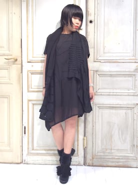 「アイテム（ストール/ショール）」を使った、fukudaさん（レディース・156cm・20代）の春コーディネート