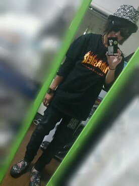 「VISION（ヴィジョン）のアイテム（財布/小物）」を使った、RxYxOxxxさん（メンズ・168cm）の秋コーディネート
